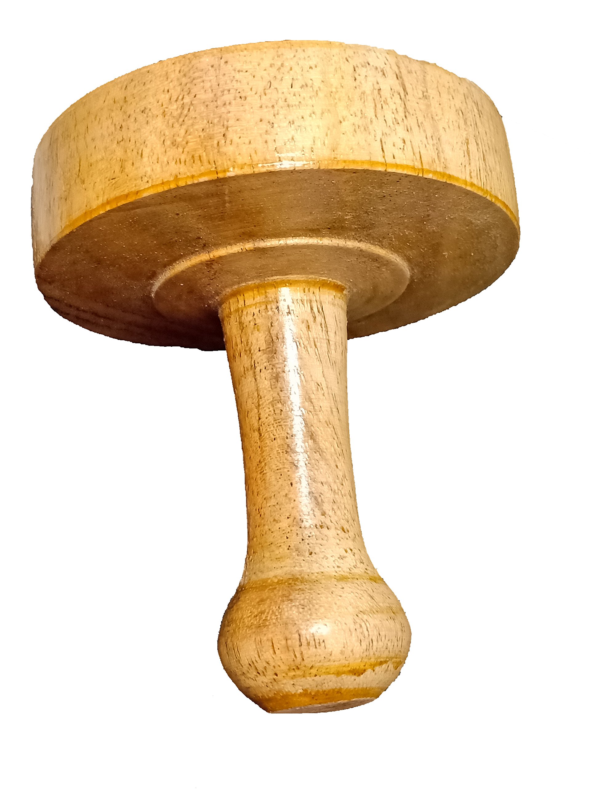 Premium Wooden Potato Masher - Heavy Duty Kitchen Tool for Mashing Potatoes, Beans & Chapati Dough | Eco-Friendly Smooth Ricer & Roti Presser for Perfect Bhakri, Khakra & Tava Cooking | Ideal for Home Chefs & Indian Cuisine Lovers