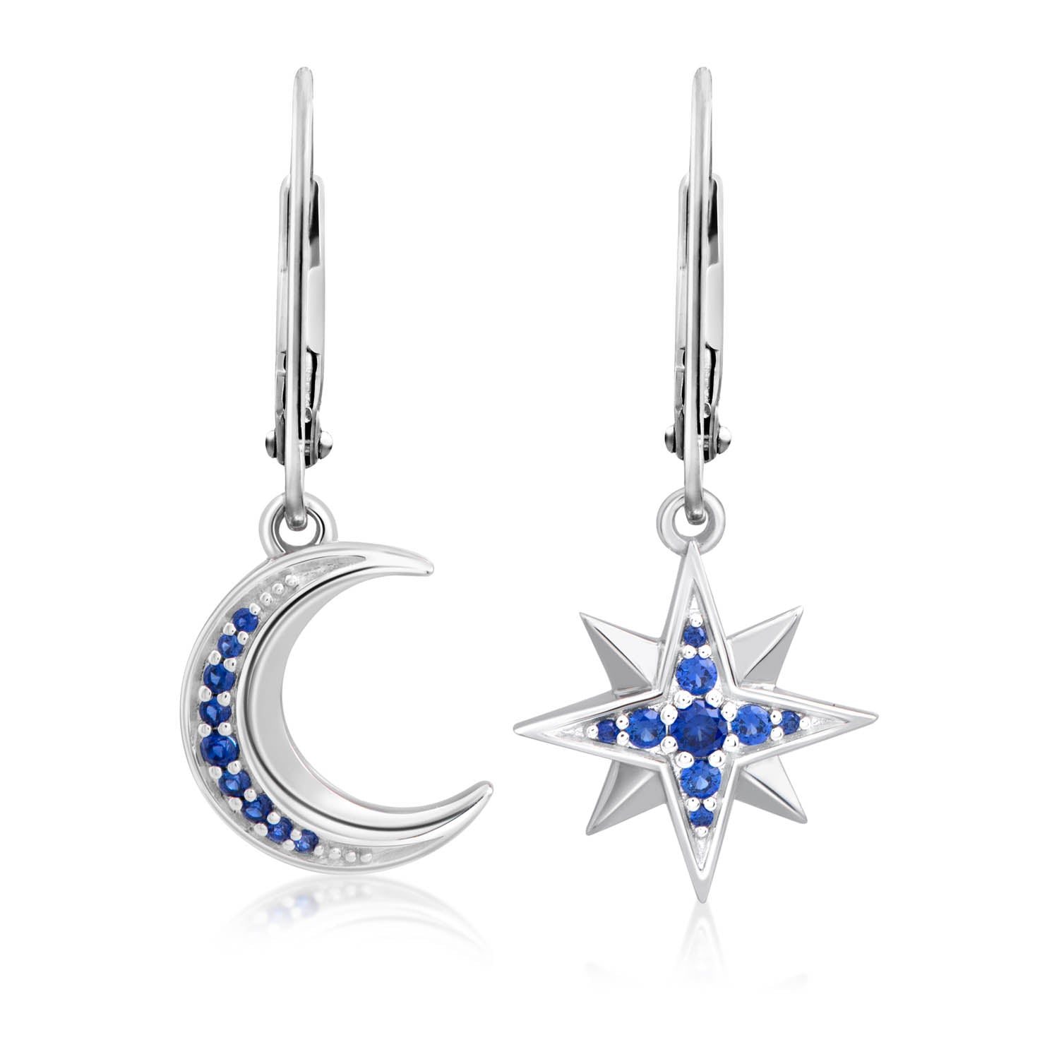 Moon & Stars Mismatched Drop Earrings for Women - Boho Celestial Jewelry for Parties, Date Night & Everyday Wear