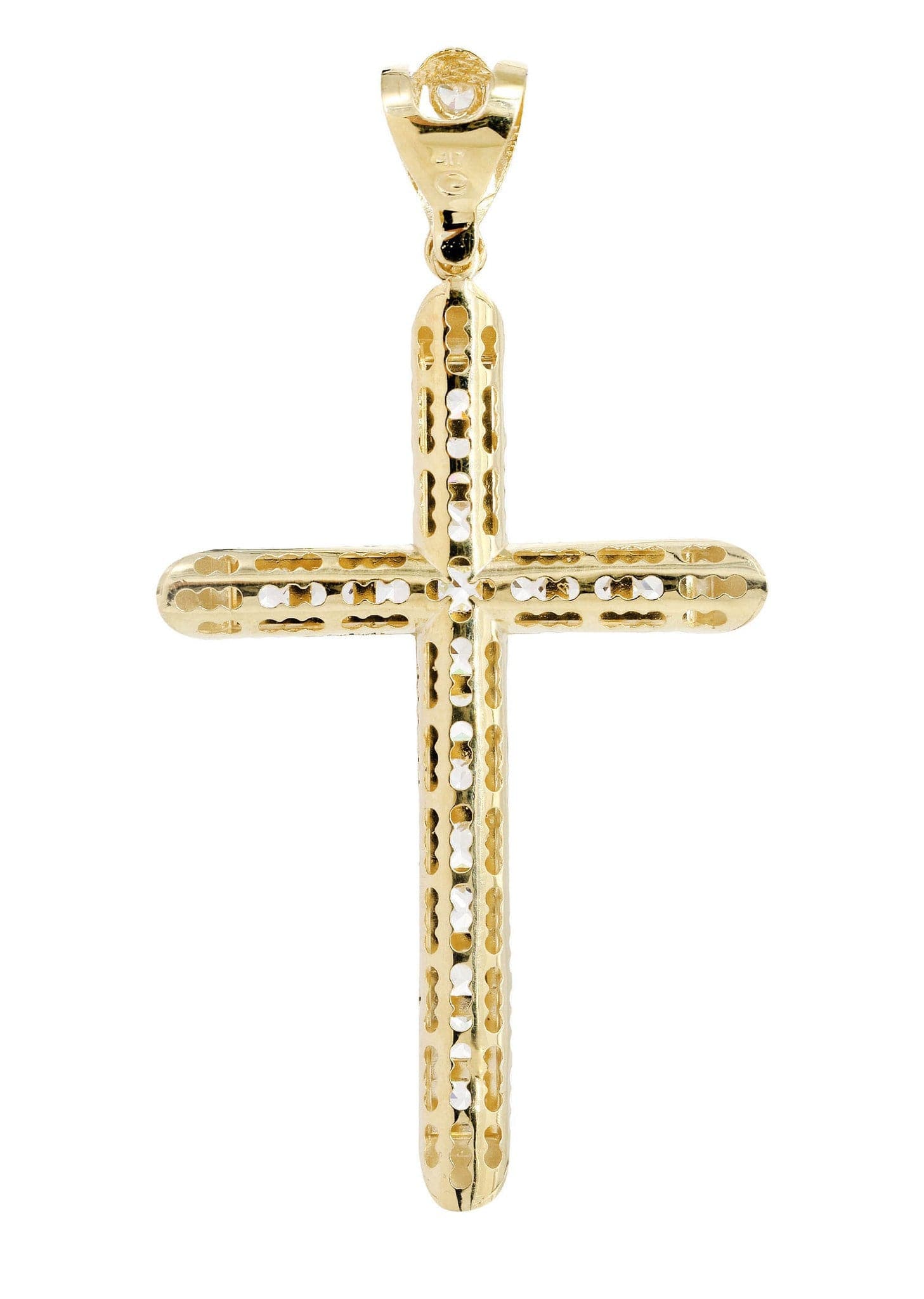 10K Gold Cross Pendant Necklace - 15.5 Grams Solid Gold Religious Jewelry for Men & Women - Perfect for Gifts, Baptism, First Communion & Everyday Wear