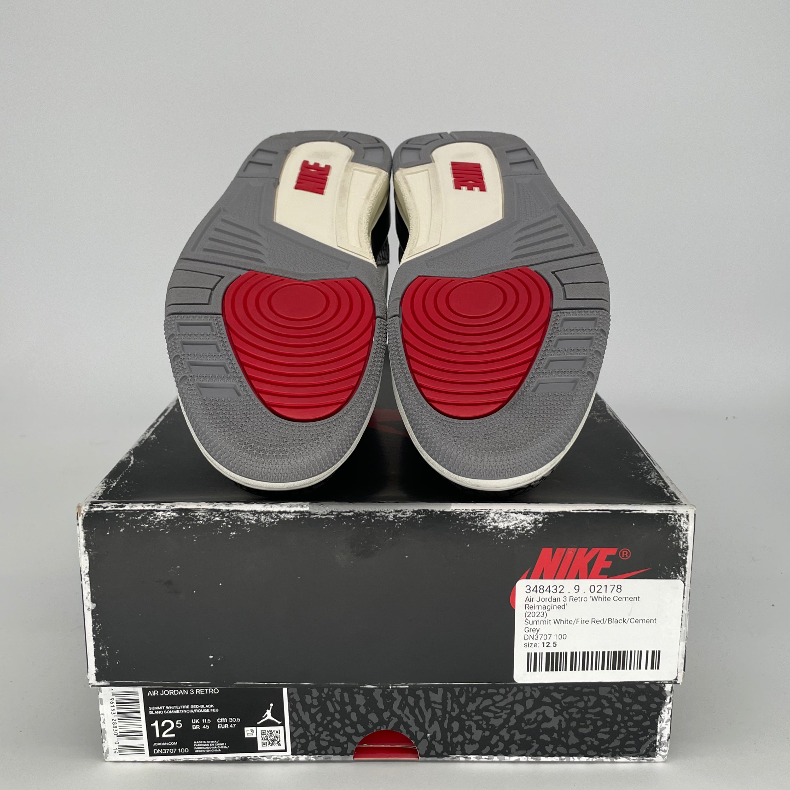 AIR JORDAN 3 White Cement Reimagined - Men's Size 12.5 (DN3707-100) - Authentic Retro Basketball Shoes for Sneaker Collectors & Streetwear Fashion
