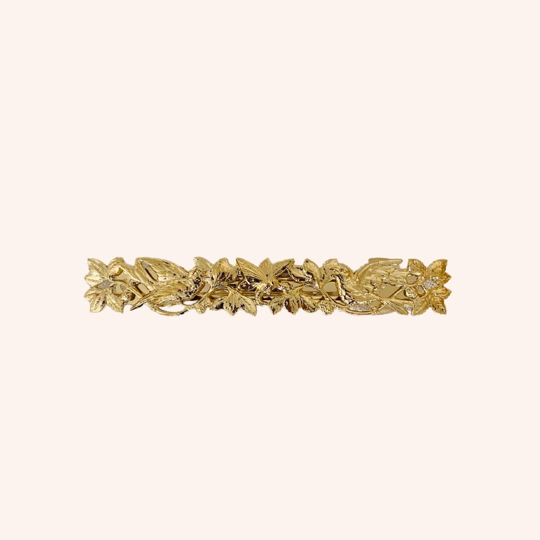 Persephone Gold Hair Barrettes - Elegant Hair Clips for Women, Girls - Perfect for Weddings, Parties & Everyday Styling