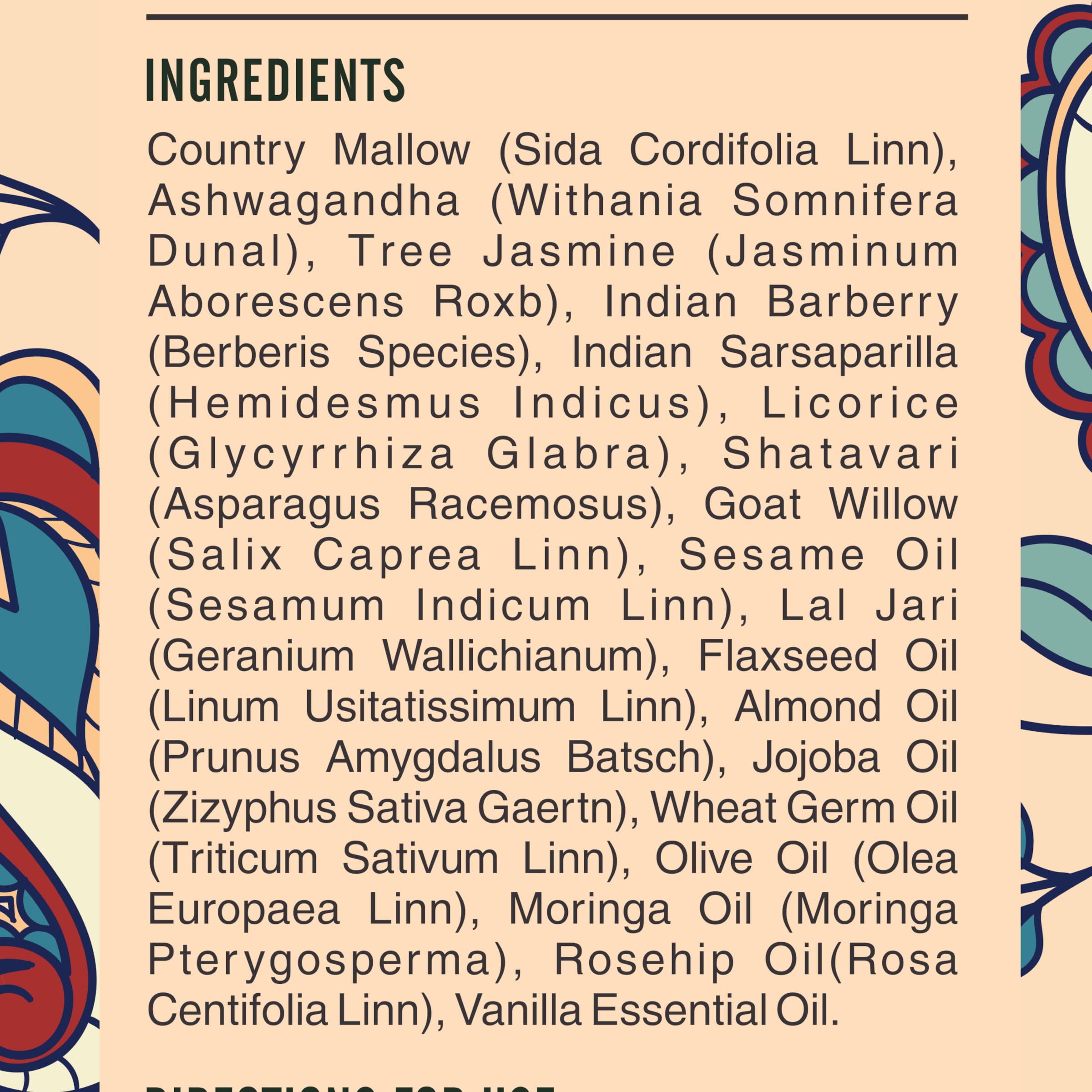 Organic Ayurveda Vanilla Body Oil with Vitamin E - Moisturizing & Hydrating Skin Care for Women, Post-Shower Treatment for Dry & Crepey Skin - 3.38 Fl Oz | Perfect for Daily Hydration & Spa-Like Relaxation