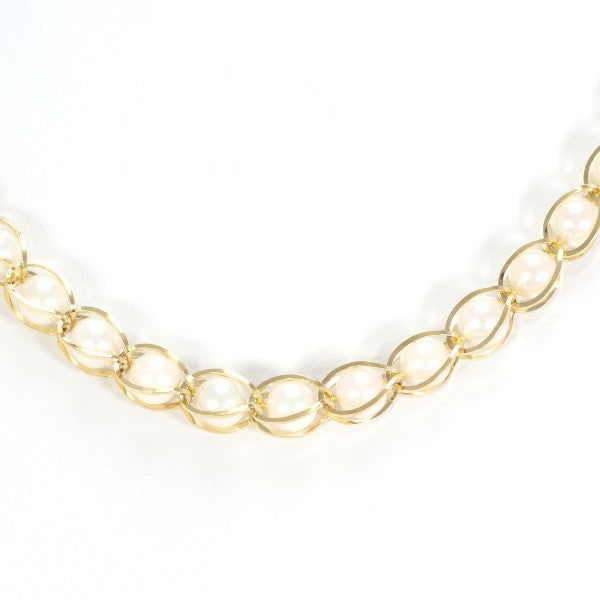 18K Yellow Gold Akoya Pearl Necklace - Elegant Cultured Pearl Jewelry for Women, Gift for Anniversary, Wedding & Special Occasions