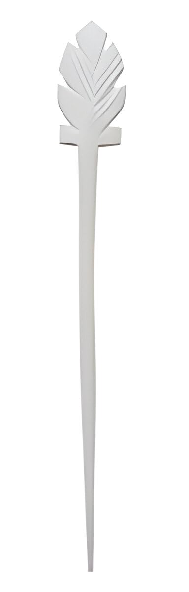 Marble Made Maple Leaf Hair Stick in White - Elegant Hair Accessory for Women & Girls (1.3x15 cm) | Perfect for Updos, Braids & Special Occasions