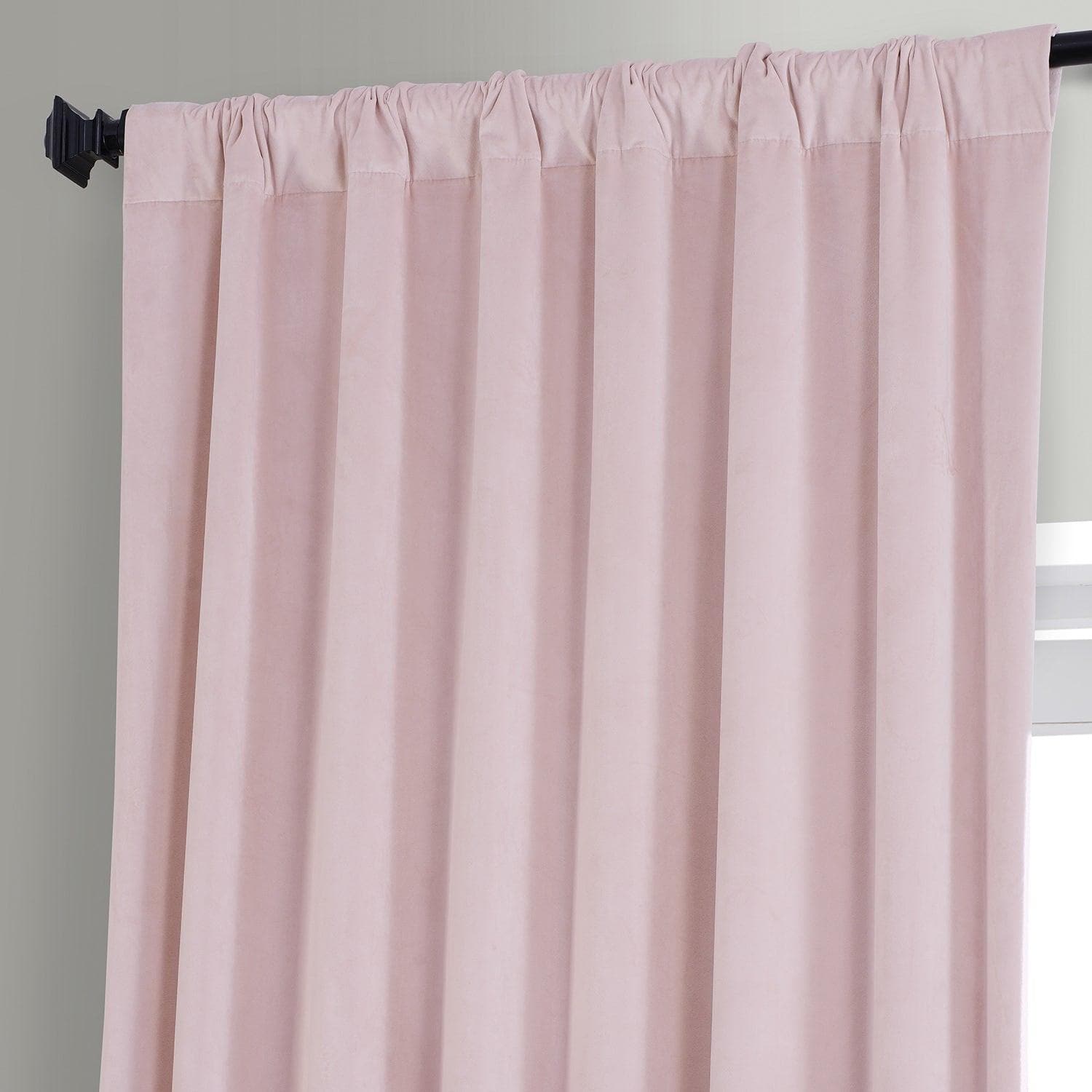 Luxury Rose Water Signature Plush Velvet Blackout Curtains for Bedroom & Living Room - Thermal Insulated Noise Reducing Drapes for Home, Hotel, and Office Decor