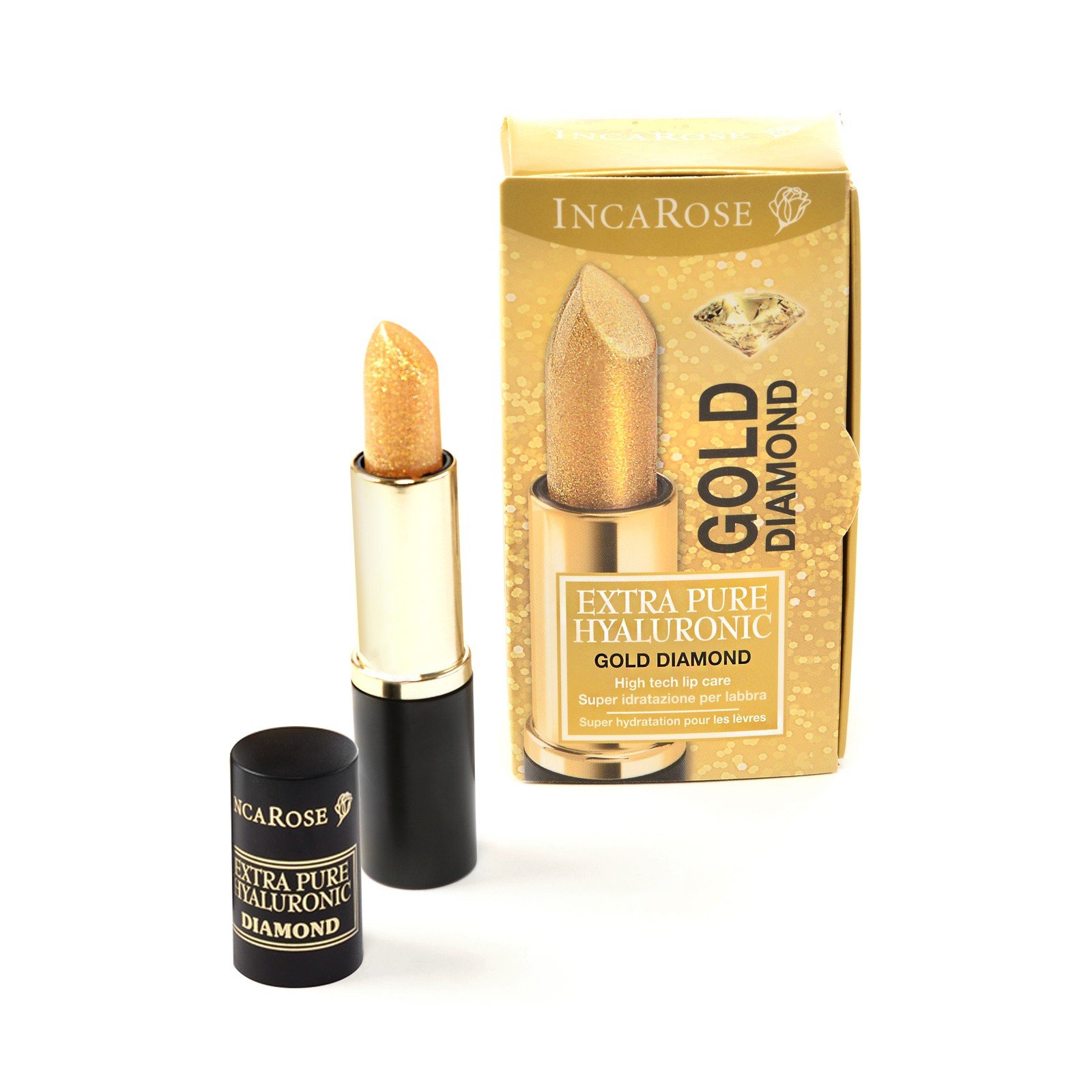 Inca Rose Extra Pure Hyaluronic Acid Serum with Gold & Diamond Extract - 4ml | Anti-Aging Face Moisturizer for Glowing Skin | Perfect for Daily Skincare Routine & Special Occasions