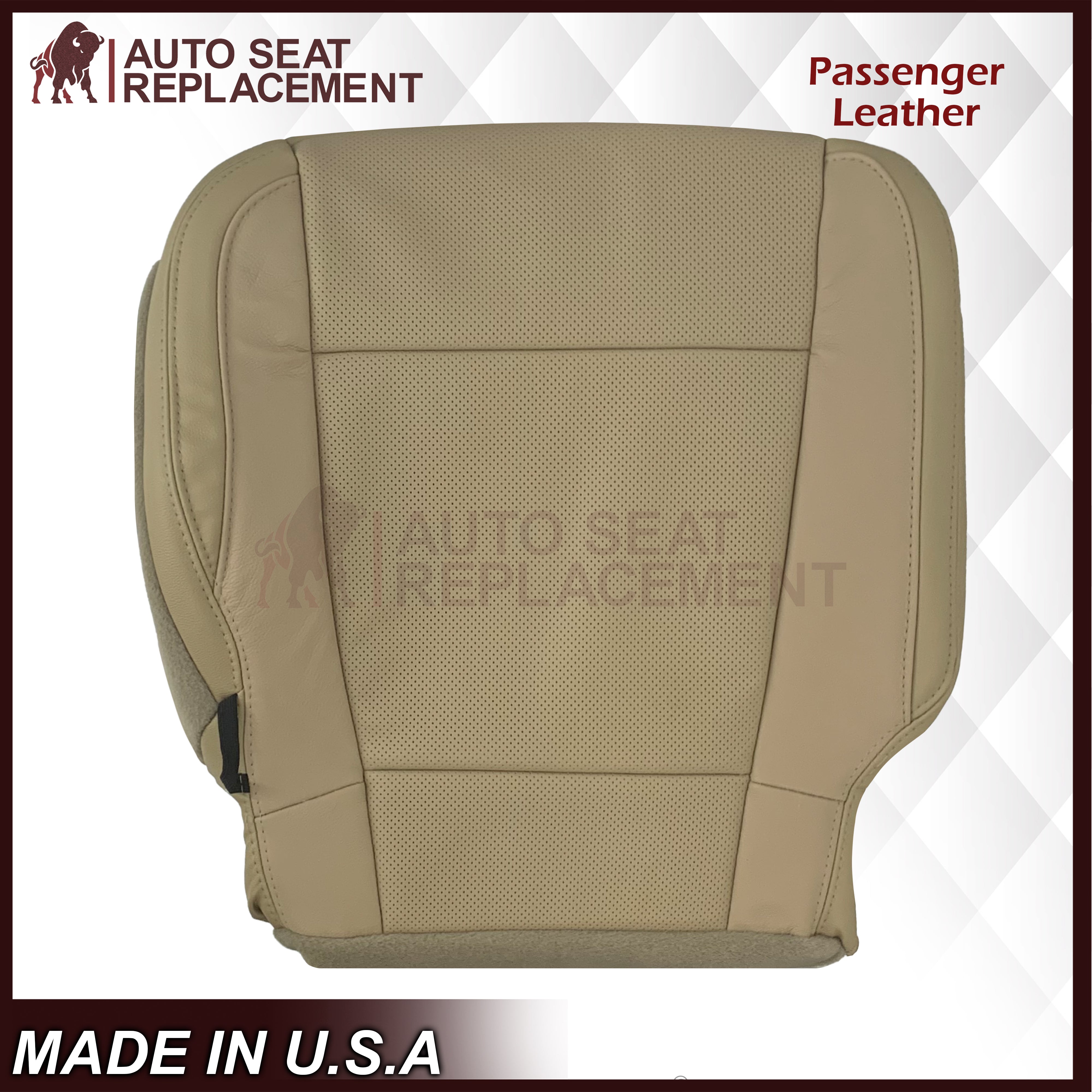 2015-2017 Ford F-150 Lariat Light Cashmere Tan Replacement Seat Covers - Genuine Leather or Synthetic Leather - Perfect for Car Interior Upgrade & Protection