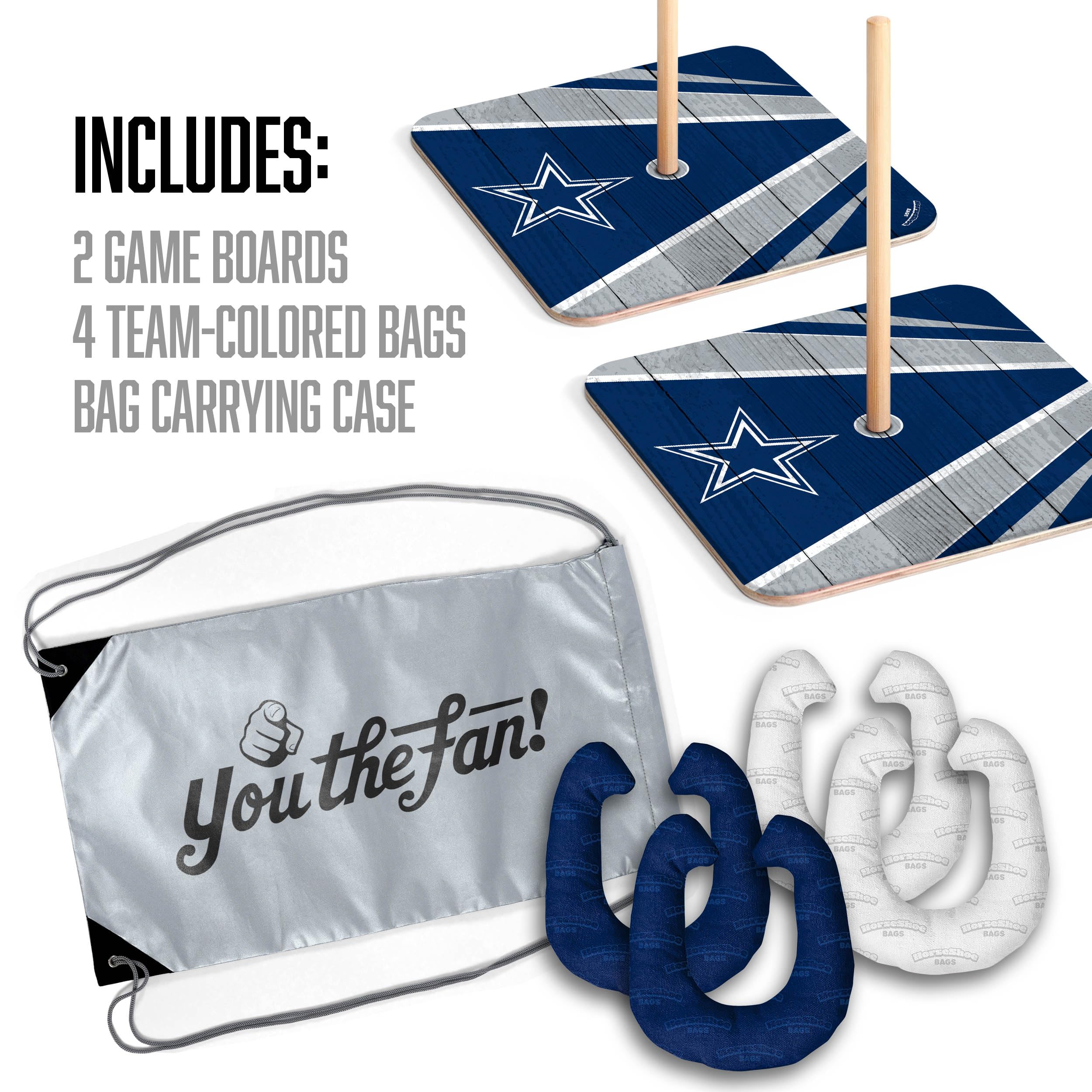 YouTheFan NFL Horseshoe Bags - Official Licensed Team Logo Game Day Tote Bag - Perfect for Football Tailgating, Stadium Events & Fan Gear Collection