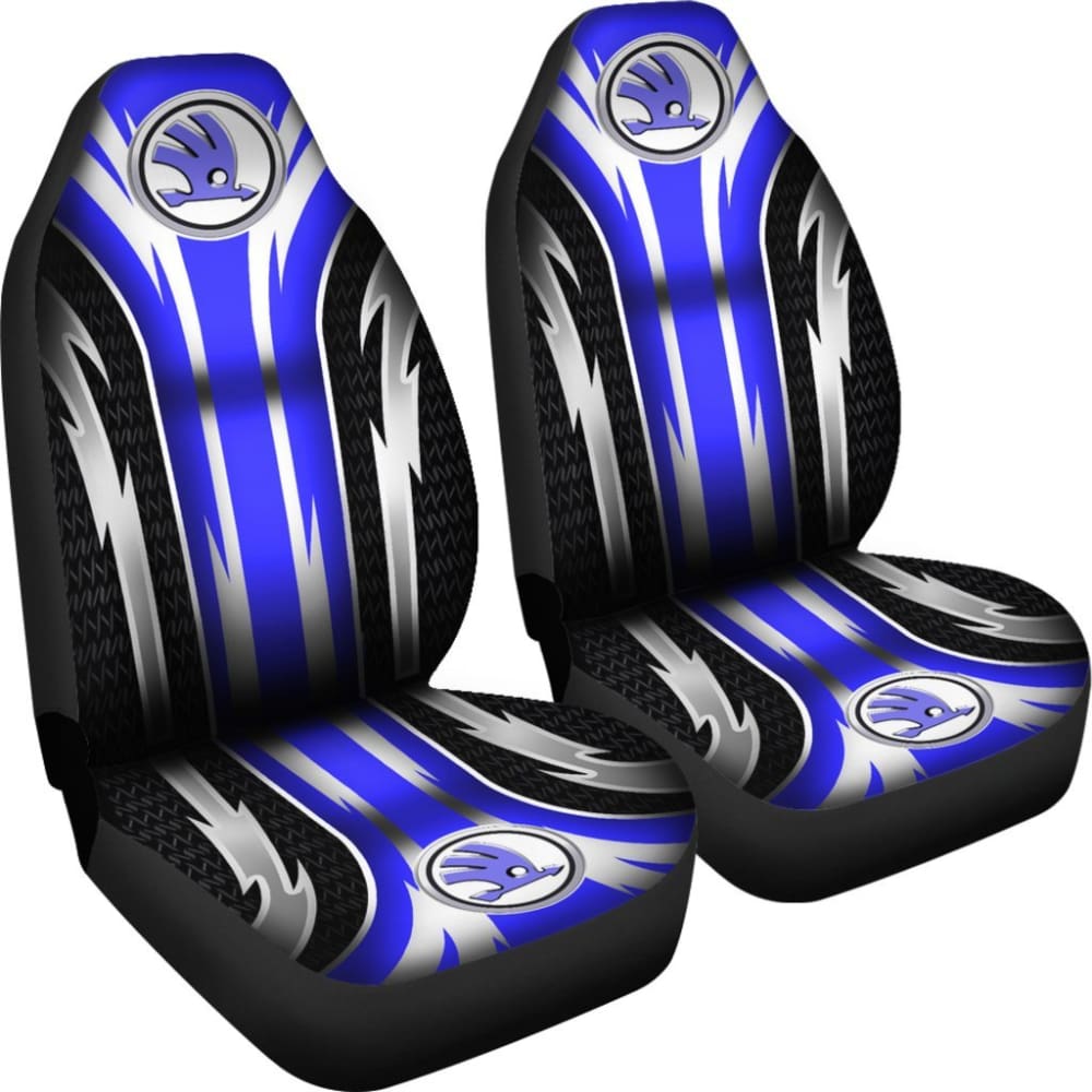Premium 2-Piece Front Skoda Seat Covers - Blue (Model 144627) | Universal Fit for Skoda Vehicles | Waterproof & Durable Car Seat Protectors for Daily Commute, Road Trips & Family Travel