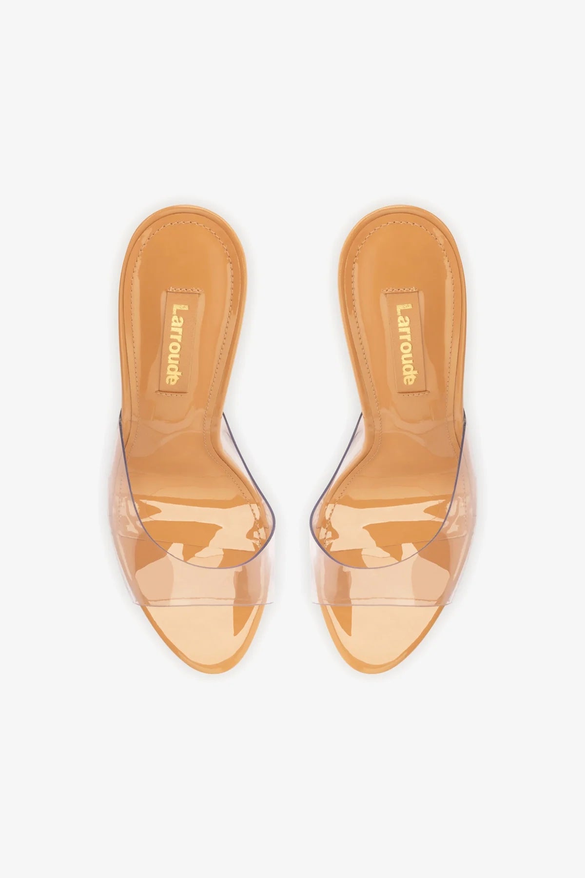 Jasmine Hi Mule Shoes in Tan Leather and Vinyl - Comfortable Women's Casual Slip-Ons for Work, Office, and Everyday Wear