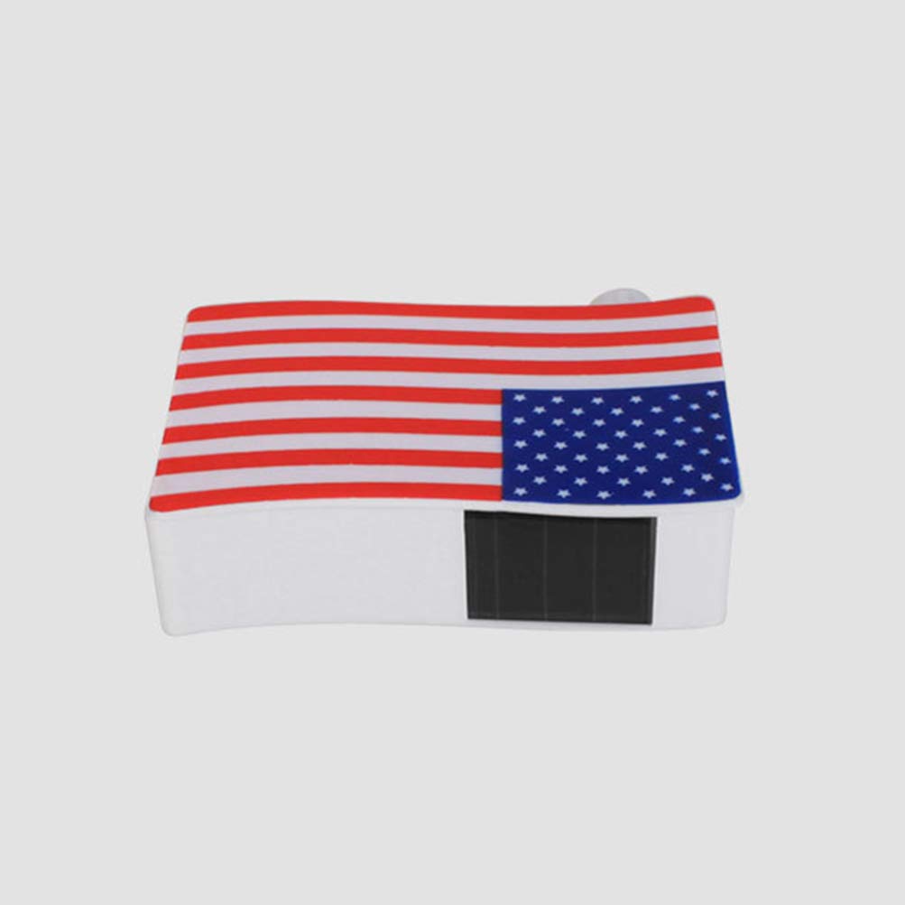 PRETYZOOM Solar Powered American Flag Lawn Lights - Waterproof Outdoor Garden Lights with Auto On/Off, Perfect for Yard, Pathway, Patio & Landscape Decoration