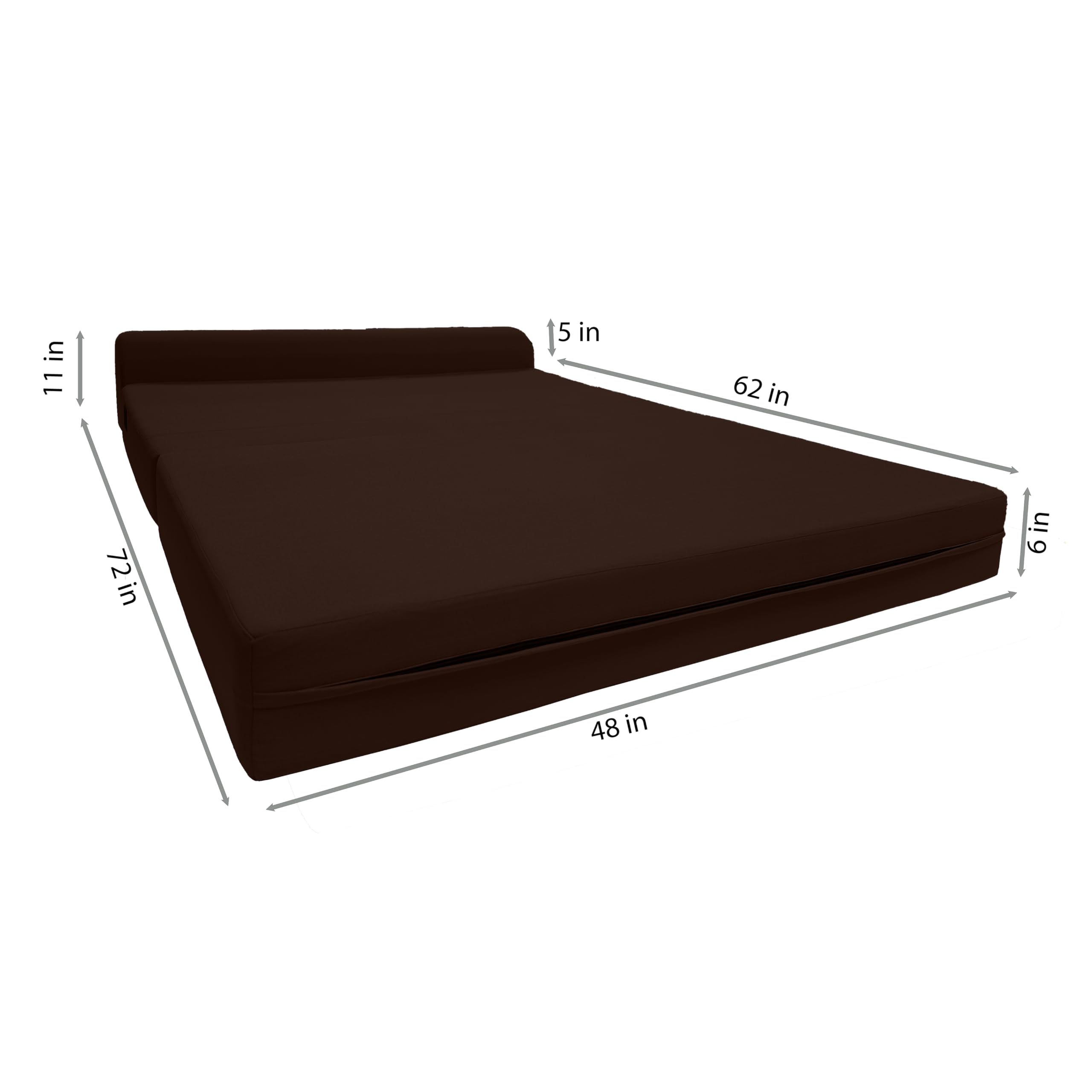D&D Futon Sleeper Chair - Convertible Folding Bed Sofa with High Density Foam Mattress (72