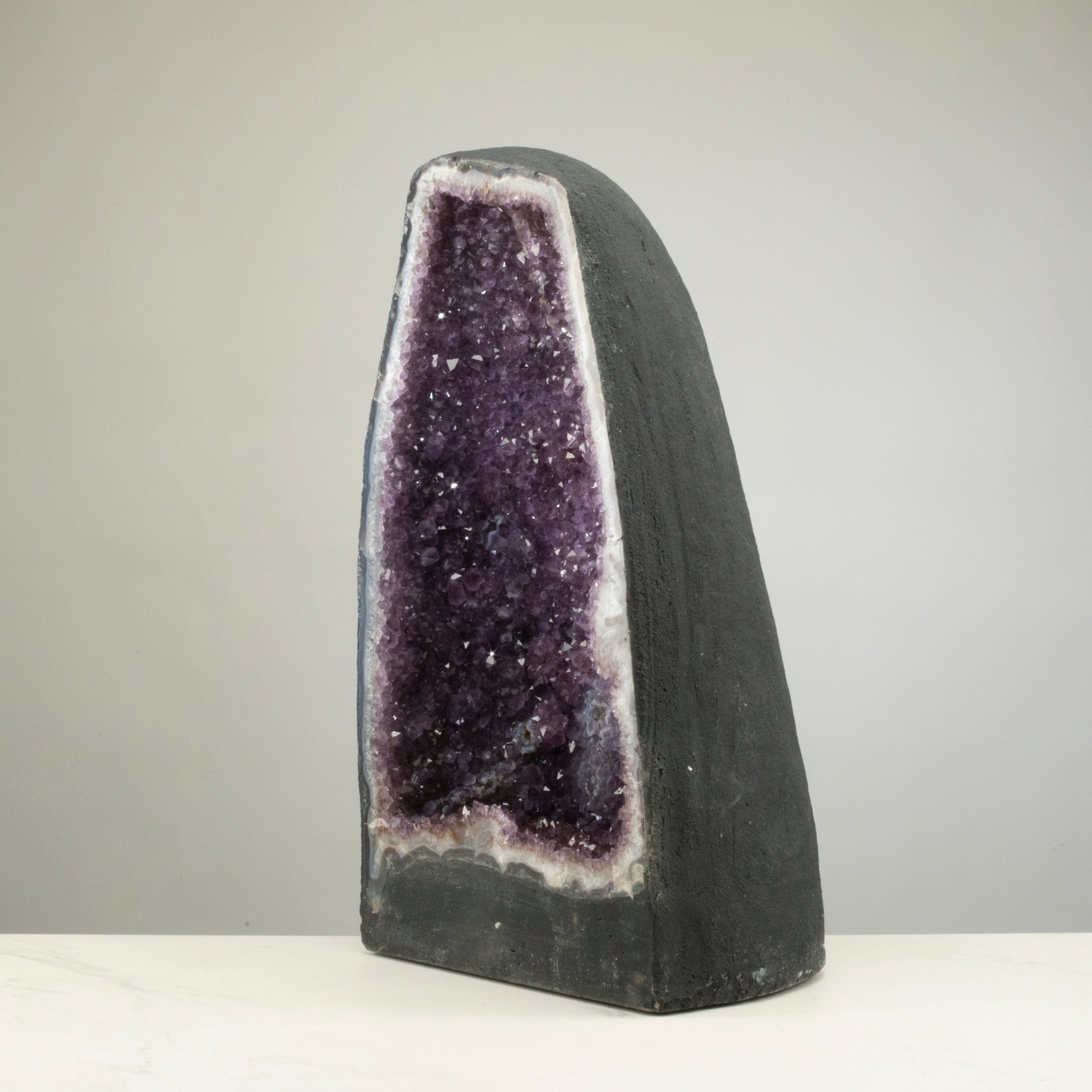 Natural Amethyst Geode Cathedral from Brazil - 28 to 104 lbs - Large Healing Crystal Cluster for Home Decor, Meditation & Spiritual Gifts