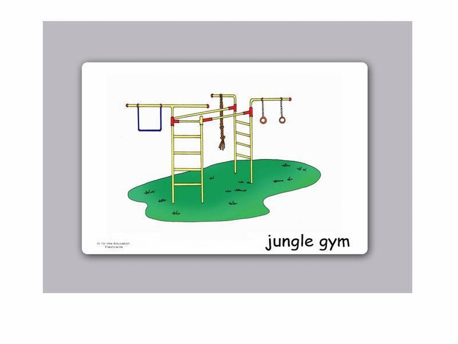 Yo-Yee English Vocabulary Flash Cards - Playground & Schoolyard Picture Cards with Teaching Activities & Game Ideas - Perfect for ESL, Preschool & Homeschool Learning