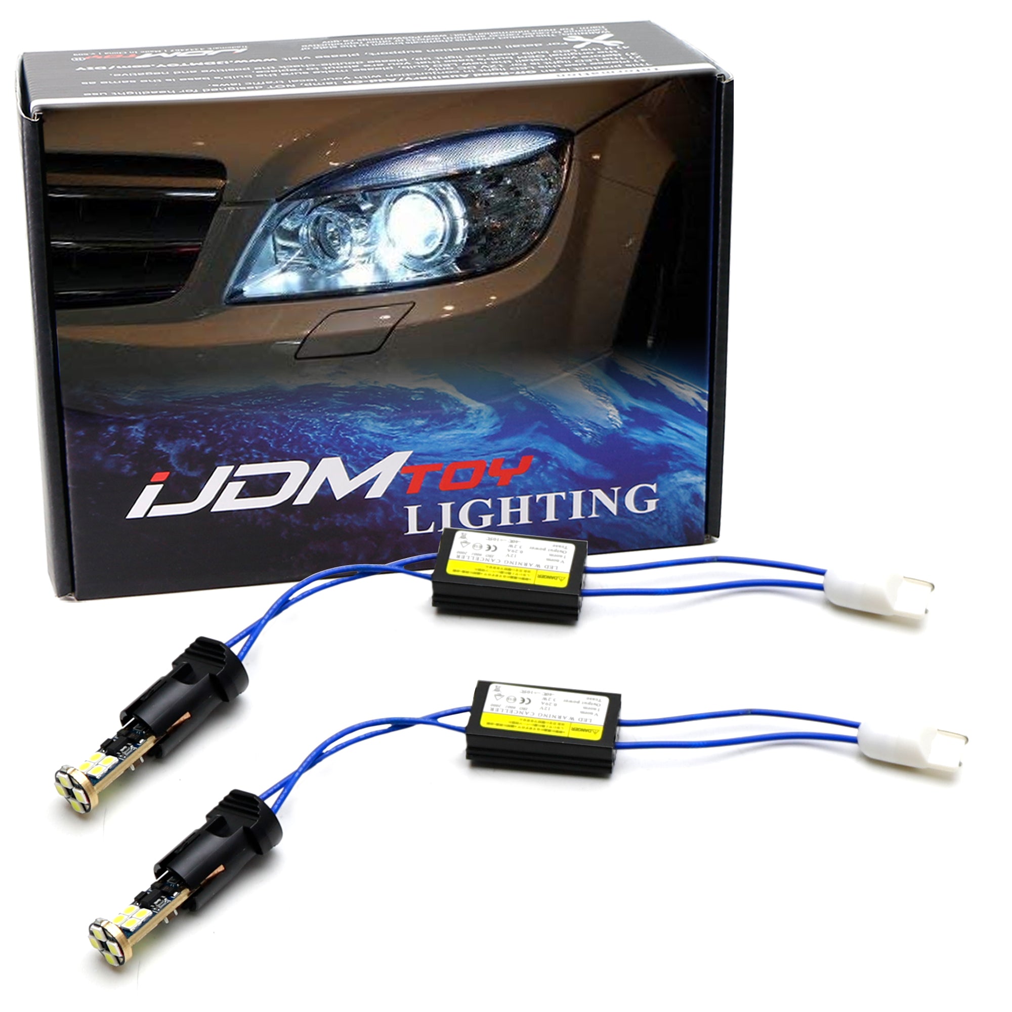 12 SMD W5W LED Bulbs - Error Free Replacement for Audi BMW Mercedes Parking Lights - Perfect for Night Driving & Enhanced Visibility