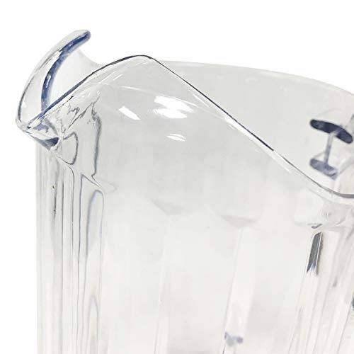 30 oz Clear Polycarbonate Pitcher - Durable Foodservice Water & Beer Pitcher for Restaurants, Bars & Home Use - BPA-Free Plastic Decanter for Iced Tea, Lemonade & Beverage Serving