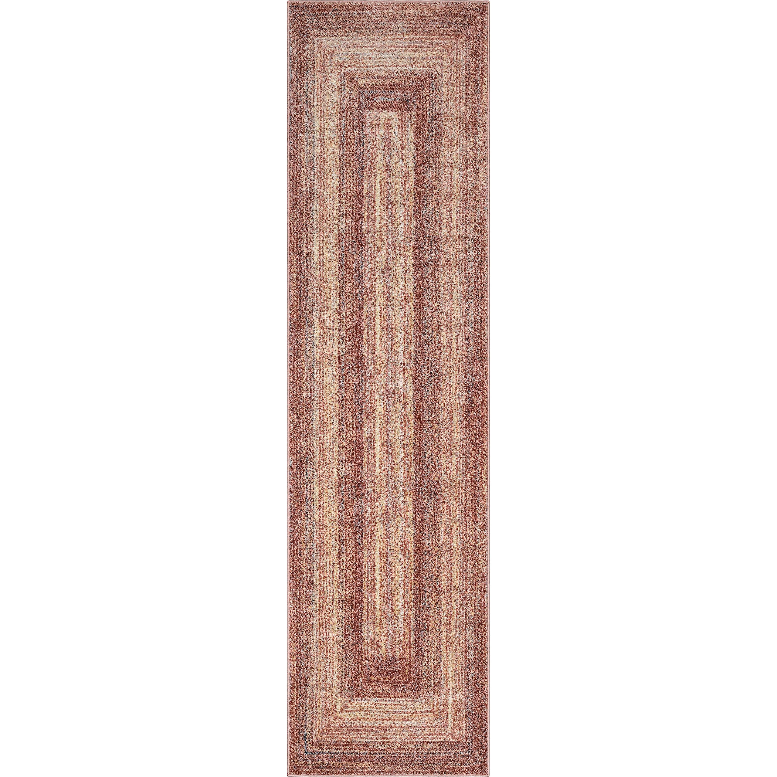 Well Woven Rodeo Chindi Bohemian Vintage Distressed Blush Yellow 2'7