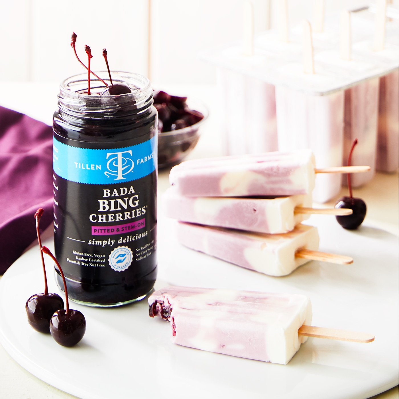 Tillen Farms Bada Bing Cherries - Sweet & Juicy Gourmet Cherries, 13.5 oz (Pack of 6) | Perfect for Cocktails, Desserts, Baking & Gift Baskets