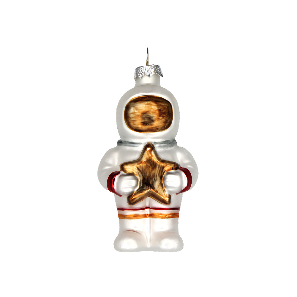 Astronaut with Star Ornament - Space-Themed Christmas Decor for Tree Topper, Gift & Home Decoration - Perfect for Holiday Parties, Kids Room & Space Enthusiasts