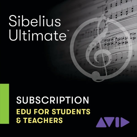 Avid Sibelius Ultimate 1-Year Subscription for Students & Teachers | Music Composition Software Download | Perfect for Classroom Learning & Home Studio Music Production