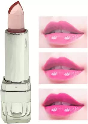 Temperature Changing Mood Lipstick - Long Lasting Hydrating Jelly Lip Balm with Flower Flavor (PINK, 7.2g) for Date Night & Everyday Wear