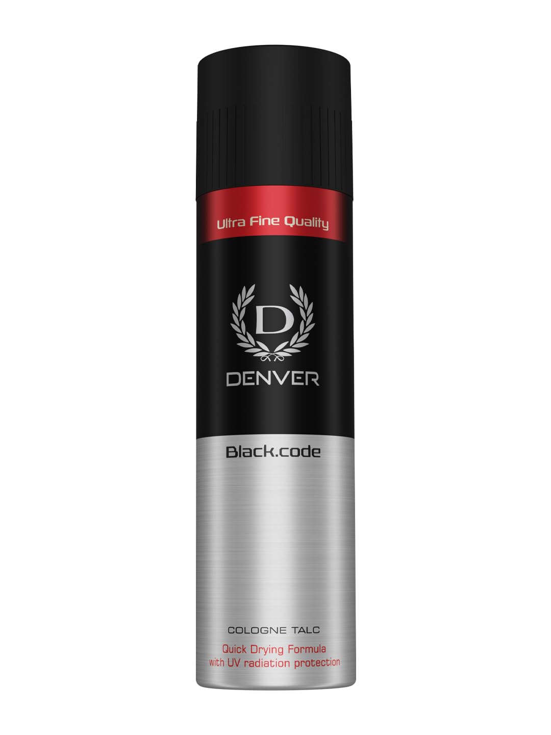 DENVER Black Code Cologne Talc - 300GM | Premium Scented Talcum Powder for Men | Fresh Fragrance & Smooth Finish | Ideal for Daily Use, Gym & Post-Shave