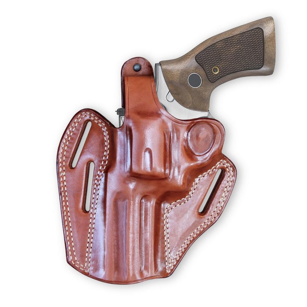 Premium Leather OWB Pancake Holster with Thumb Break - Fits Ruger GP-100 .357 Magnum 4.20