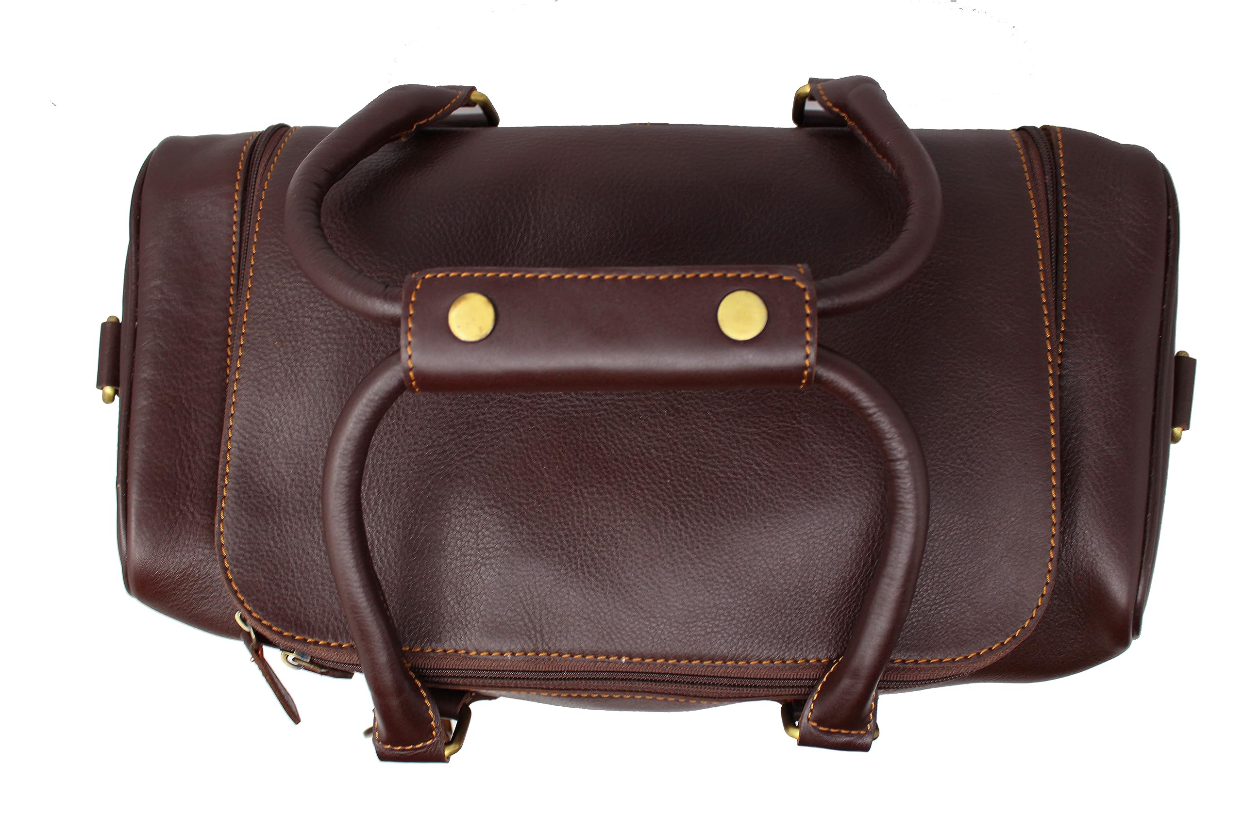 Premium Men's Duffle Leather Holdall Bag - Travel, Gym & Sports Luggage - Durable Brown Leather Weekender Bag for Business Trips, Workouts & Weekend Getaways
