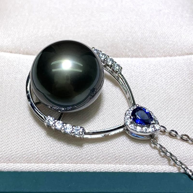 Tahitian Black Pearl Necklace for Women - Elegant Fine Jewelry Gift for Wife, Mom, Girlfriend - Perfect for Anniversary, Birthday, Valentine's Day, Mother's Day & Christmas - Luxury Pearl Jewelry for Special Occasions & Evening Events