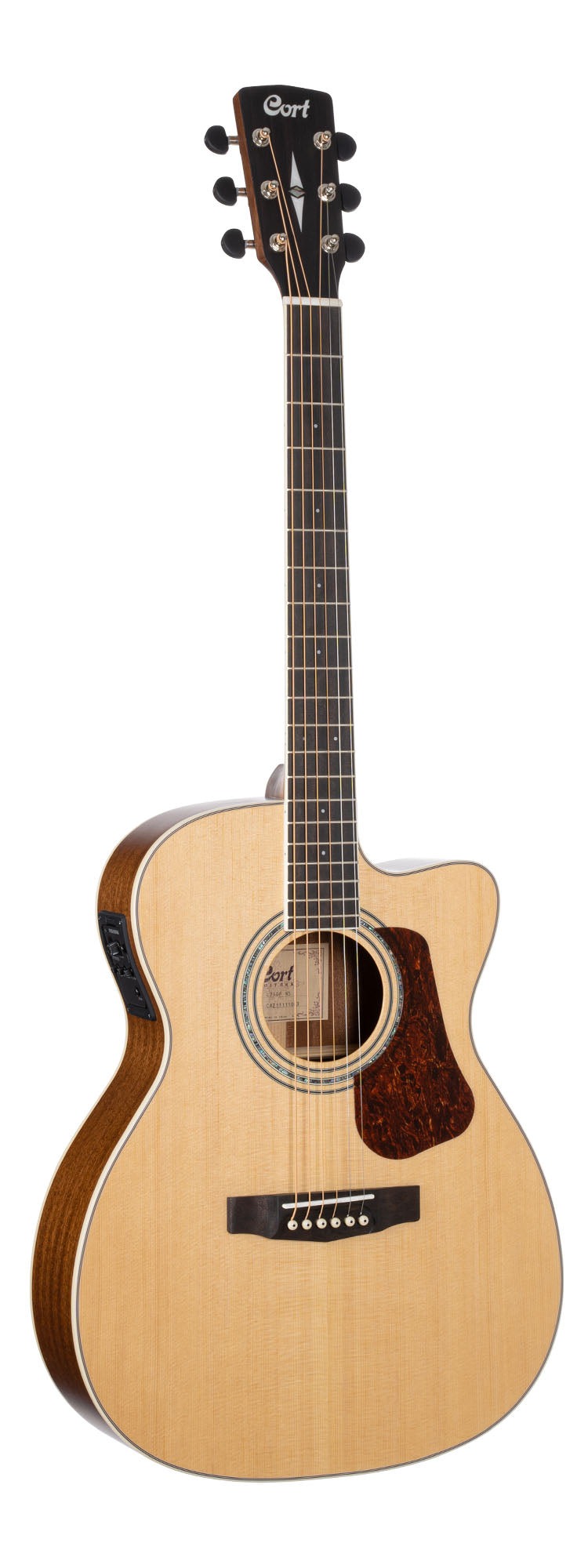 Cort L710F Cutaway Acoustic Guitar Satin Natural Finish with GCB67 Gig Bag - Perfect for Live Performances, Studio Recording & Travel