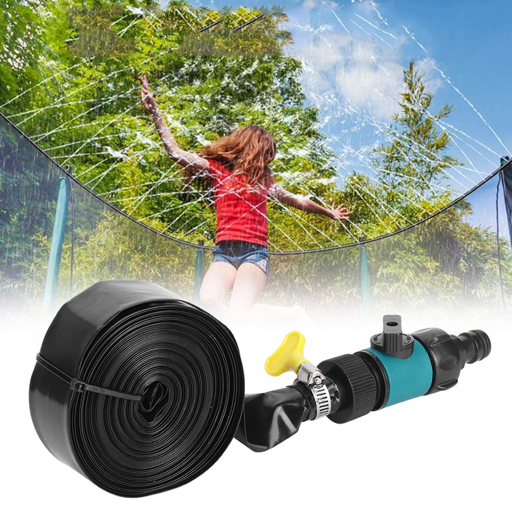 Naroote Green Trampoline Sprinkler Kit - 26ft Water Hose for Summer Fun, Garden Cooling & Backyard Water Parties | Perfect for Kids Play, Outdoor Activities & Lawn Irrigation