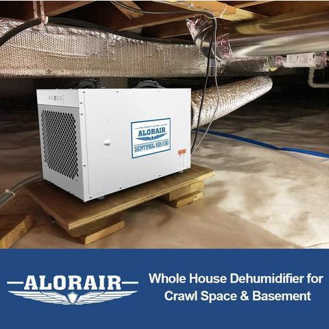 AlorAir Sentinel HDi100 100 Pints Crawl Space Dehumidifier with Built-in Condensate Pump - Ideal for Basements, Cellars, and Damp Areas