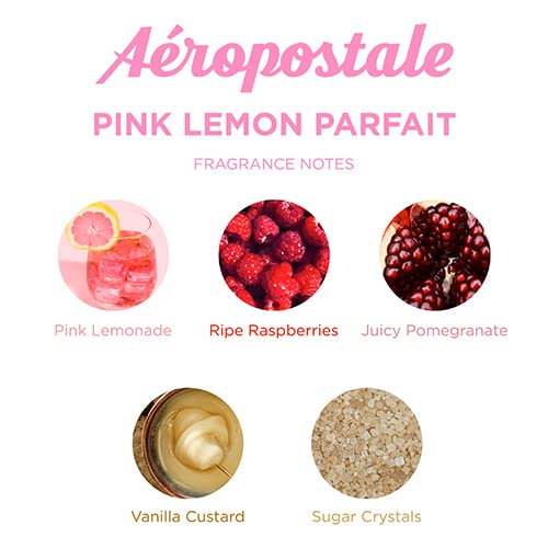 Aeropostale Pink Lemon Parfait Scented Soy Candle - Long-Lasting Fragrance for Home, Bedroom & Relaxation