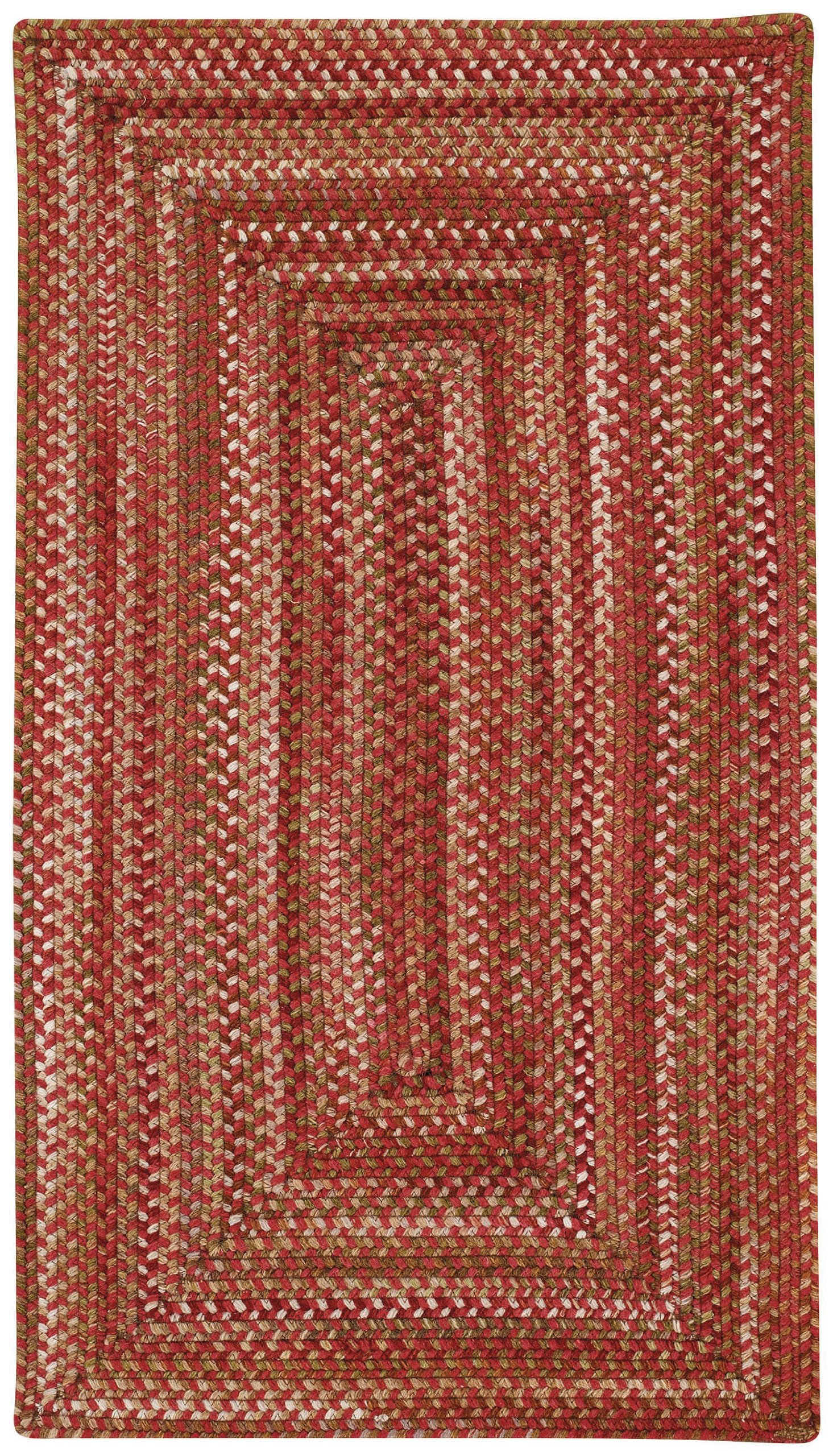 Capel Rugs Manchester Rectangle Braided Runner 2' x 8' - Redwood Color Non-Slip Hallway Rug for Entryway, Kitchen, or Bedroom Decor