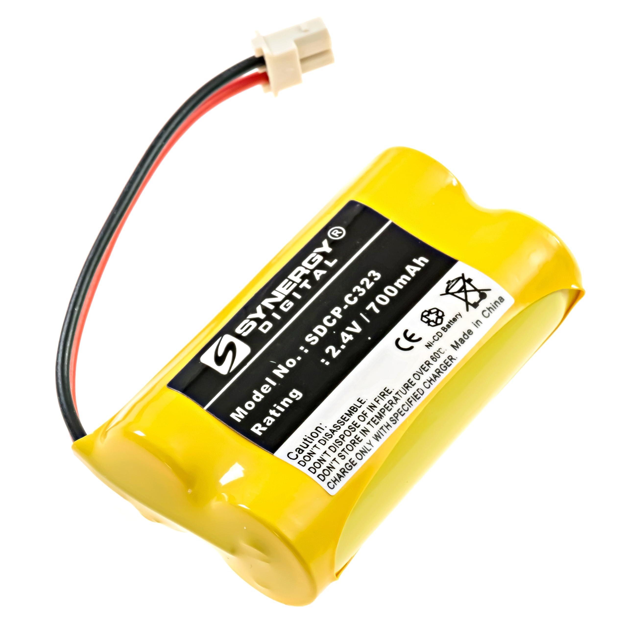 Synergy Digital Rechargeable Cordless Phone Batteries - 3 Pack, 2.4V 700mAh Ni-Cd Ultra High Capacity, Compatible with Vtech CS6129-52 & Similar Models - Perfect for Home, Office, and Business Phone Systems