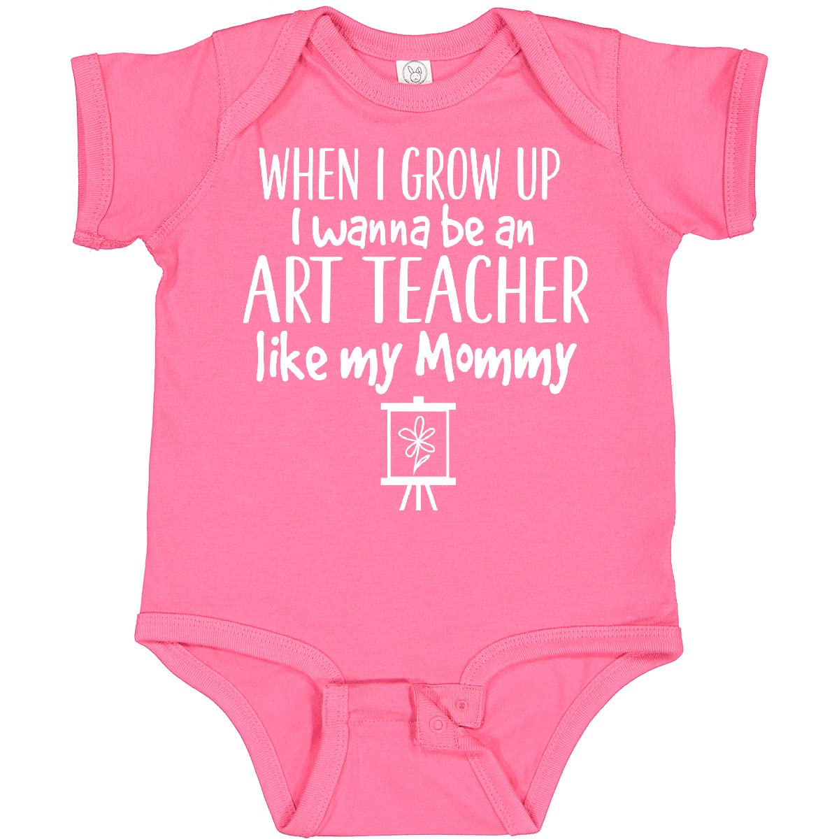 Inktastic Future Art Teacher Like Mommy Baby Bodysuit - Cute Infant Onesie for Creative Families, Art Class & Playtime