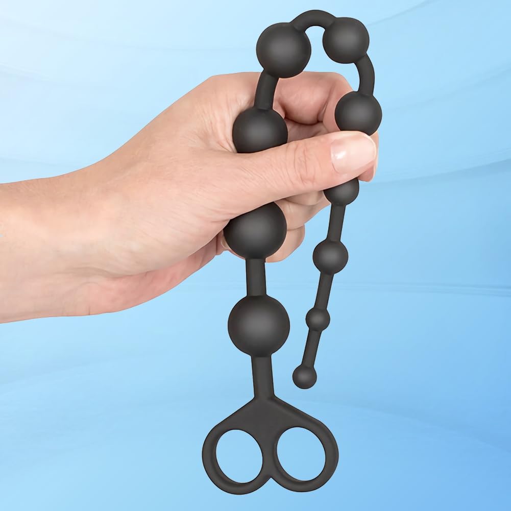 Premium FST Silicone Anal Beads Set - 10 Sizes with Pull Loop for Prostate Massage & Anal Training | Comfortable Anal Plug for Men & Women | Perfect for Couples Play, Solo Exploration & BDSM Scenes