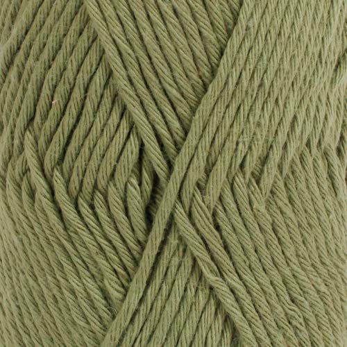 **Premium 100% Cotton Knitting & Crochet Yarn - Medium (4) Aran Weight - Drops Paris - 1.8oz (82 Yards) - Moss Green - Ideal for Scarves, Blankets & Baby Clothes**