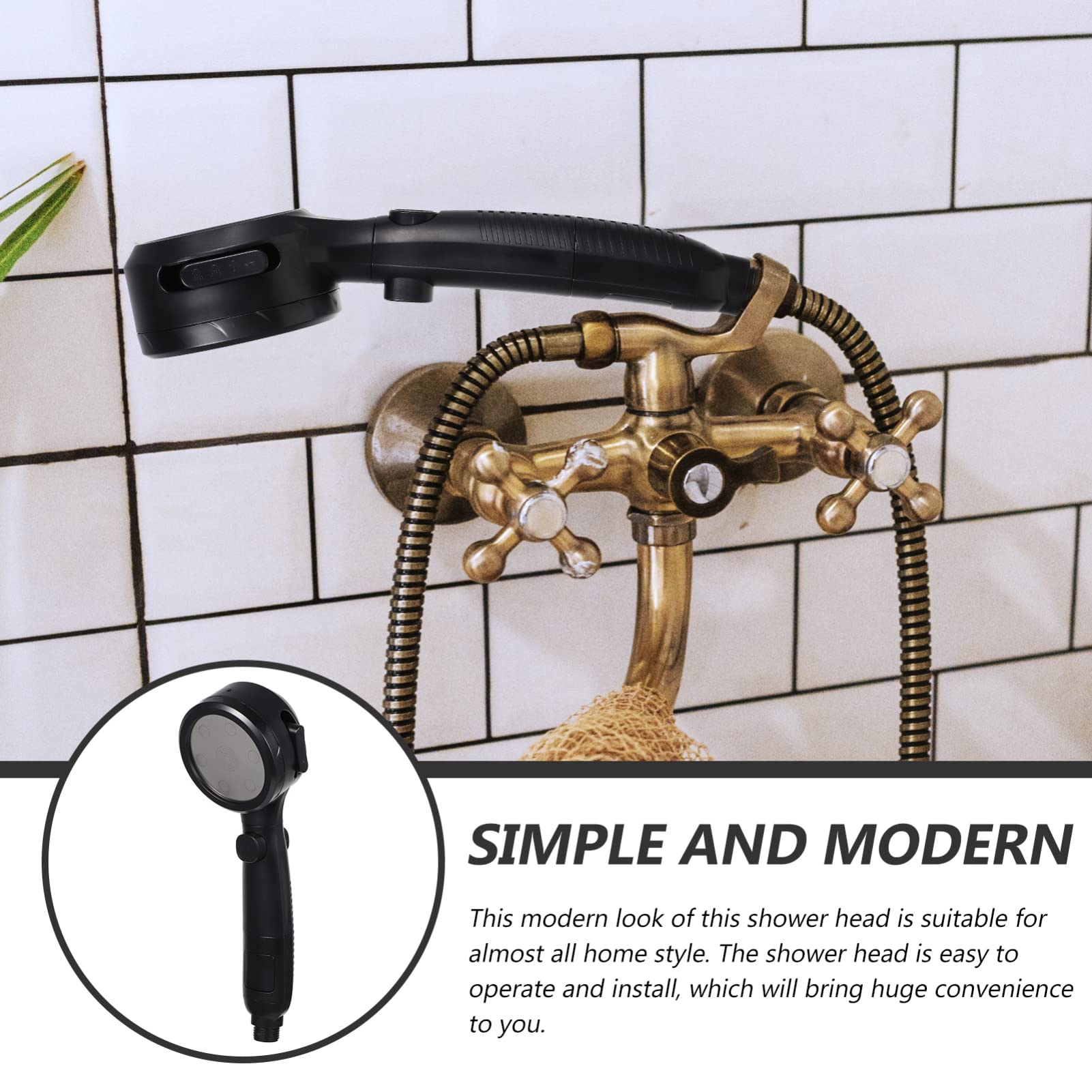 Cabilock ABS Plastic Rain Shower Head - High Pressure Bathroom Shower Spray with Adjustable Angle for Relaxing Spa-Like Experience at Home