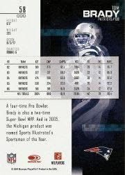 2007 Leaf Rookies and Stars #58 Tom Brady NFL Football Trading Card - New England Patriots Collectible - Perfect for Sports Memorabilia Collections, Fan Gifts, and Investment Pieces