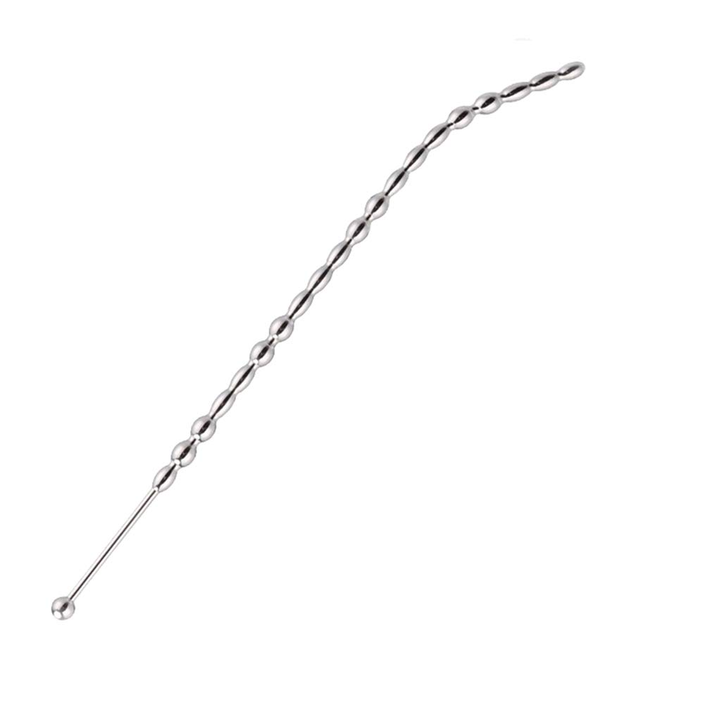 Premium Stainless Steel Urethral Sounds Dilators with Multi-Bead Design - Curved Shaft Penis Plug for Male Enhancement & Stretching | Medical-Grade Adult Sex Toy for BDSM, Prostate Play & Urethral Training