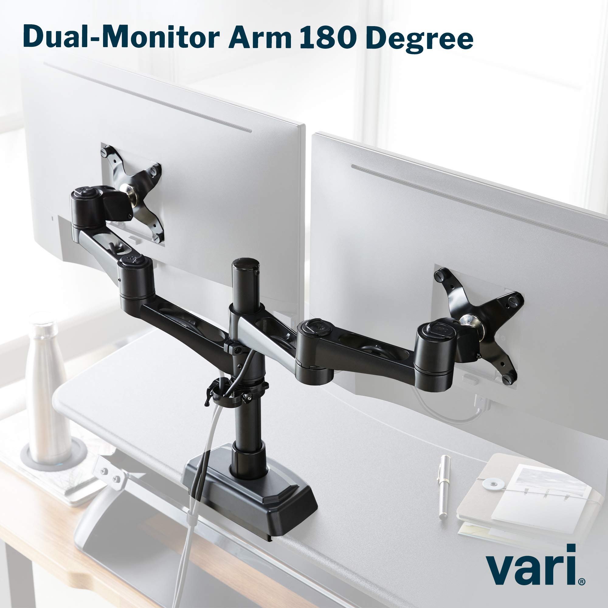 Dual Monitor Arm 180° VESA Mount for 27