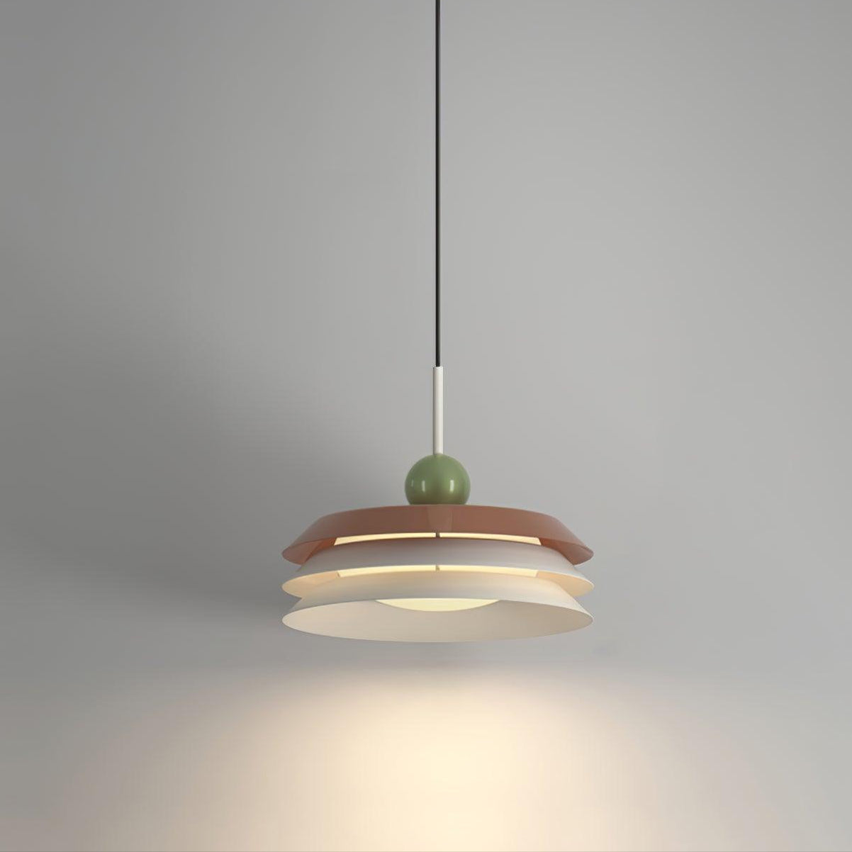 Morandi Style Layered Pendant Light - Modern Scandinavian Hanging Chandelier for Dining Room, Bedroom, Kitchen Island and Living Room Decor