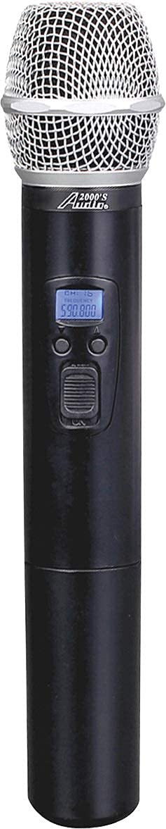 Audio 2000S WM6522 UHF Wireless Microphone System with 2 Rechargeable Mics - PLL Frequency Agile for Clear Sound - Perfect for Karaoke, Live Performances & Public Speaking
