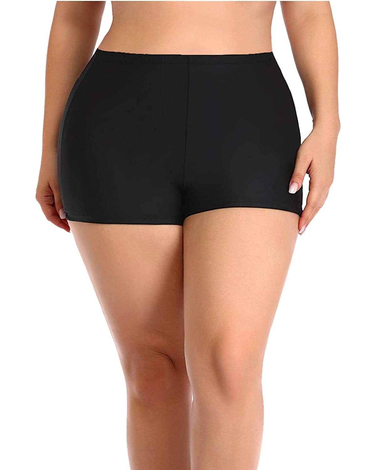Yonique Plus Size Tankini Swimsuits for Women - Blouson Tankini Tops with Swim Shorts 2 Piece Bathing Suit | Beach Vacation, Pool Party & Summer Swimwear