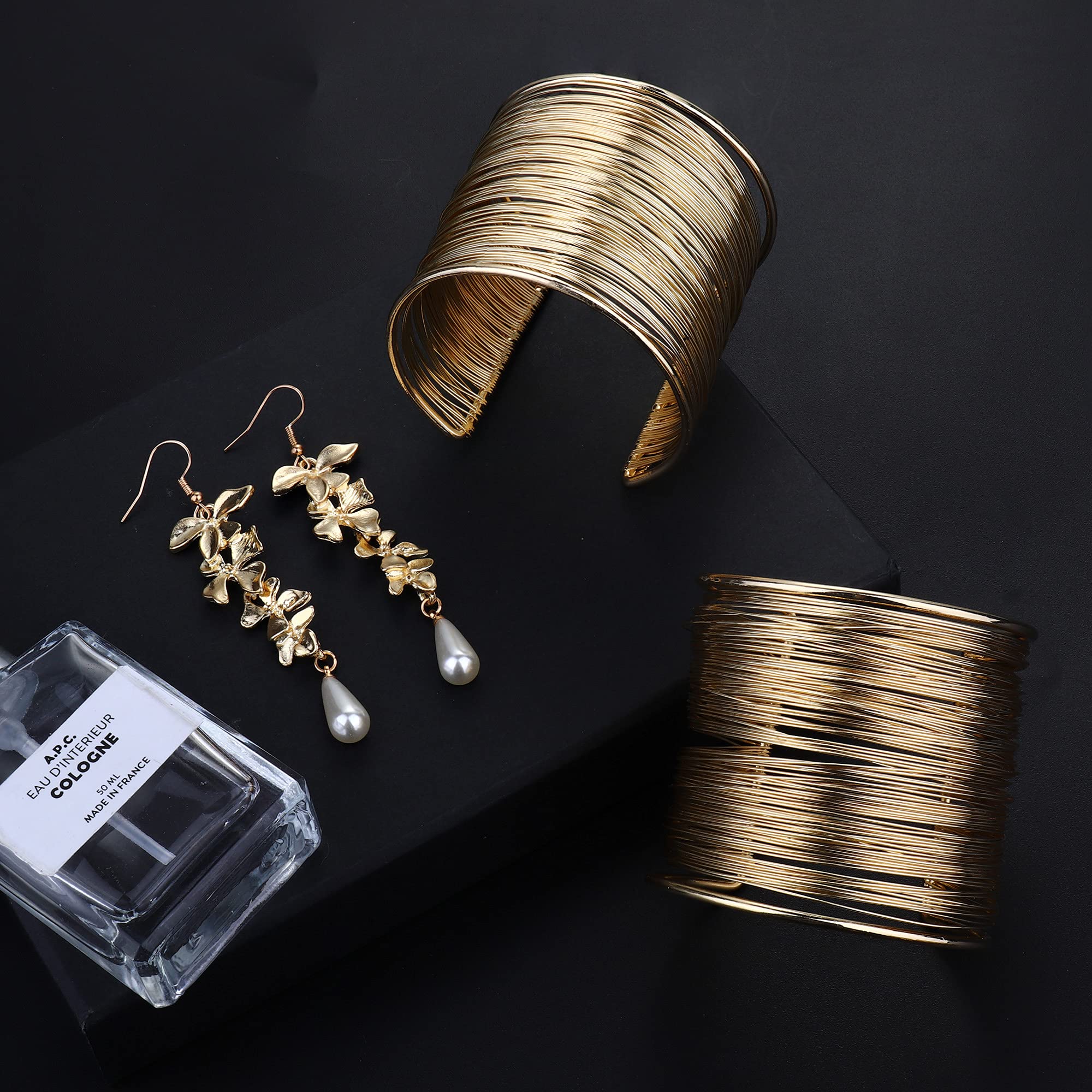 FUNRUN JEWELRY 6Pcs Greek Goddess Costume Accessories Set - Gold Leaf Headband, Bracelet, Armband & Laurel Crown for Women | Bridal Wedding Headpiece, Themed Parties & Cosplay