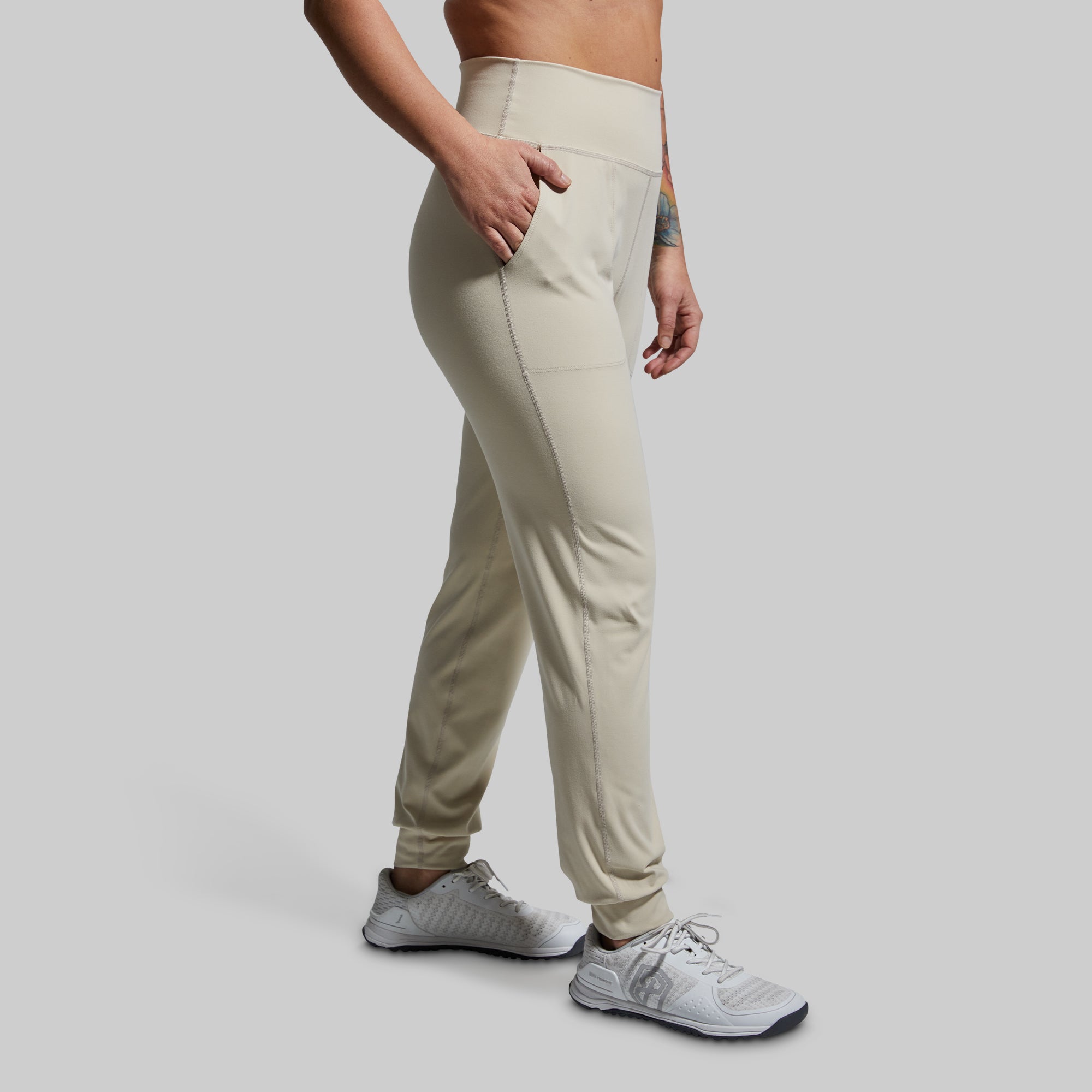 Comfortable Weekender Jogger Pants for Men - Soft Oatmeal Color Casual Lounge & Travel Pants - Perfect for Relaxing, Running Errands and Weekend Getaways