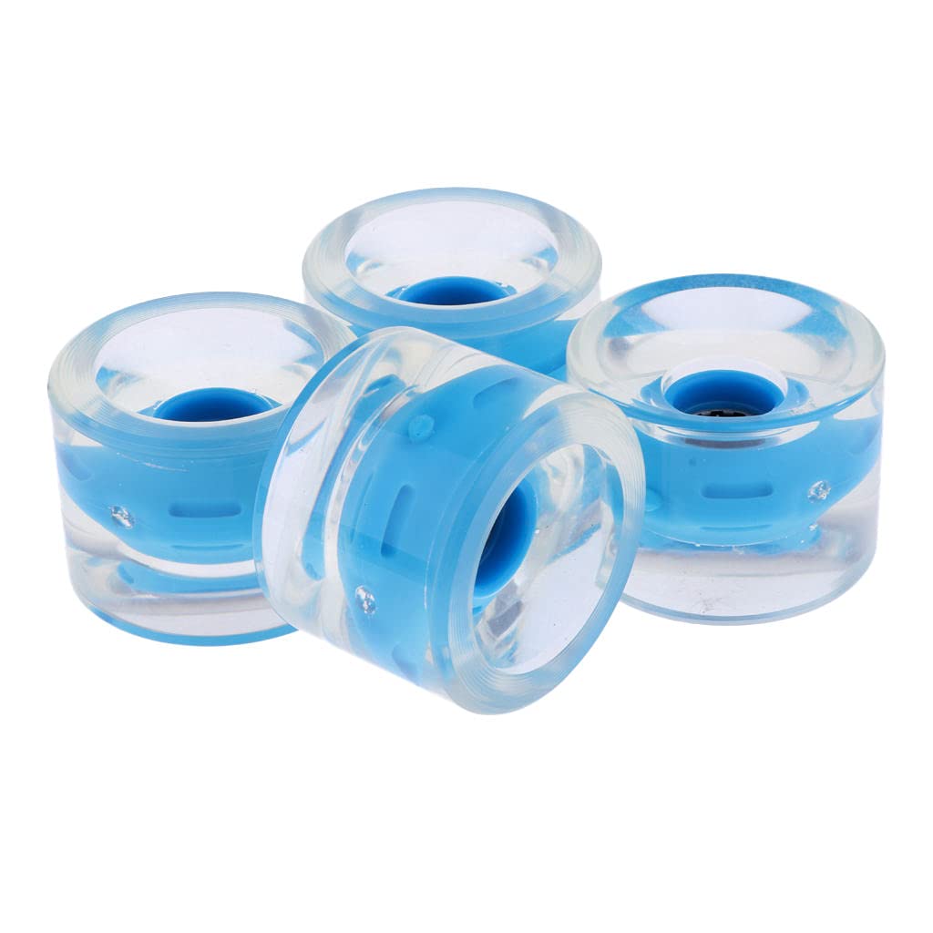Menolana 4pcs Longboard Wheels 78a - Glow in the Dark Skateboard Wheels for Night Riding & Cruising - Perfect for Street, Park & Downhill Skateboarding