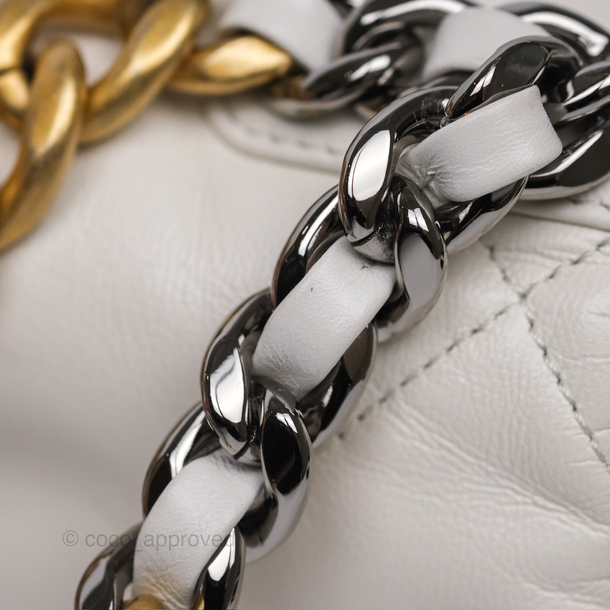 Chanel 19 Small Handbag in Pearly White with Mixed Hardware - Luxury Crossbody Bag for Women, Perfect for Date Night & Evening Events