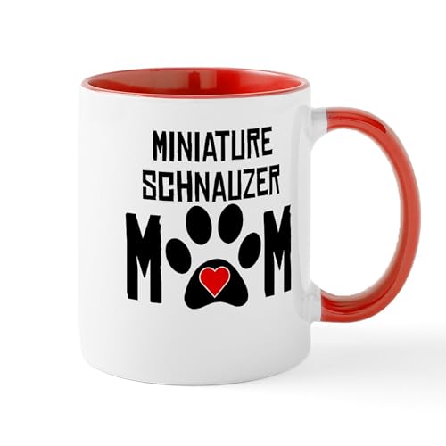 White/Red Inside - Miniature Schnauzer Mom Mugs